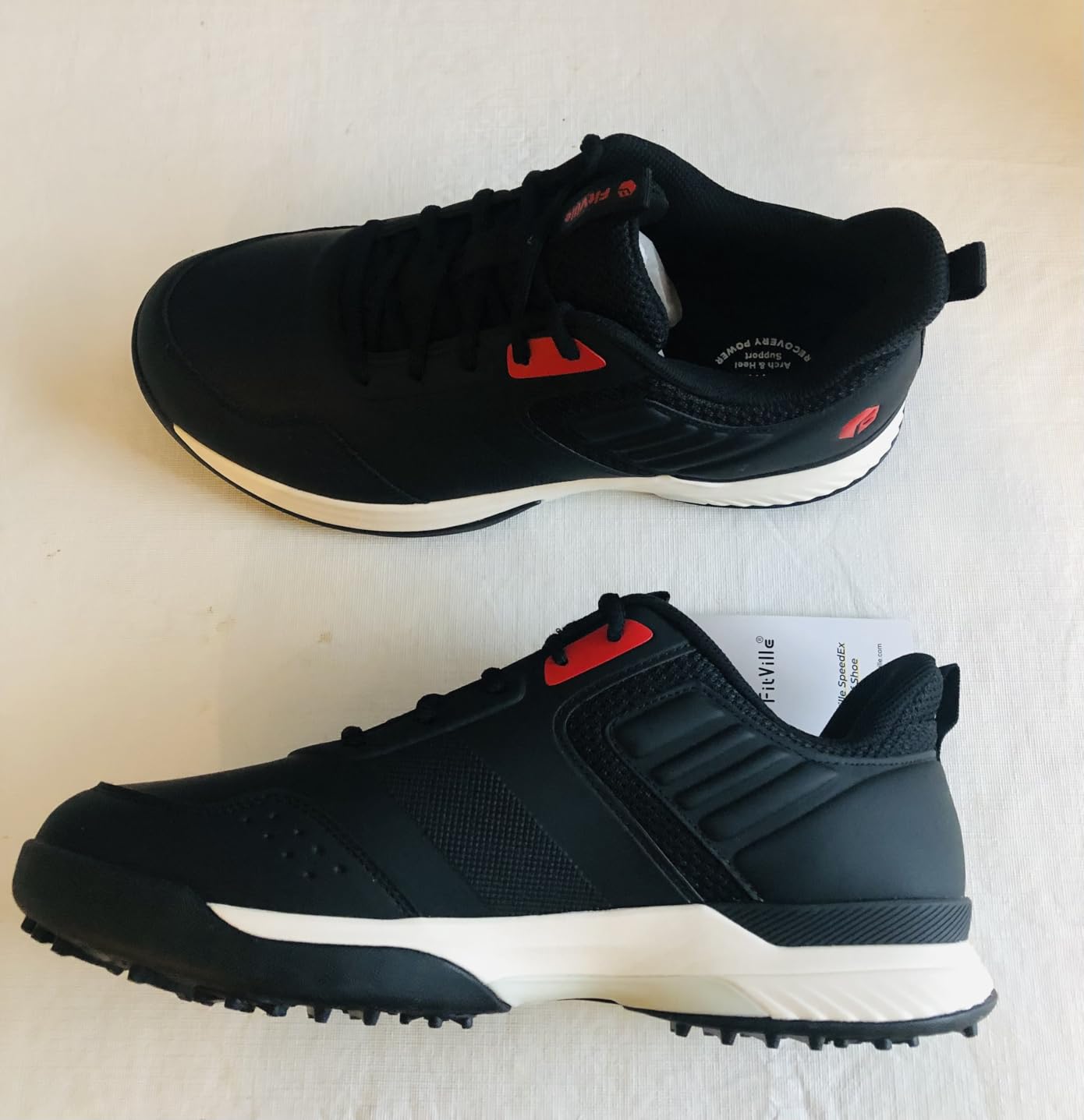 FitVille Extra Wide Golf Shoes for Men Arch Support Spikeless Golf Sneakers customer photo 2
