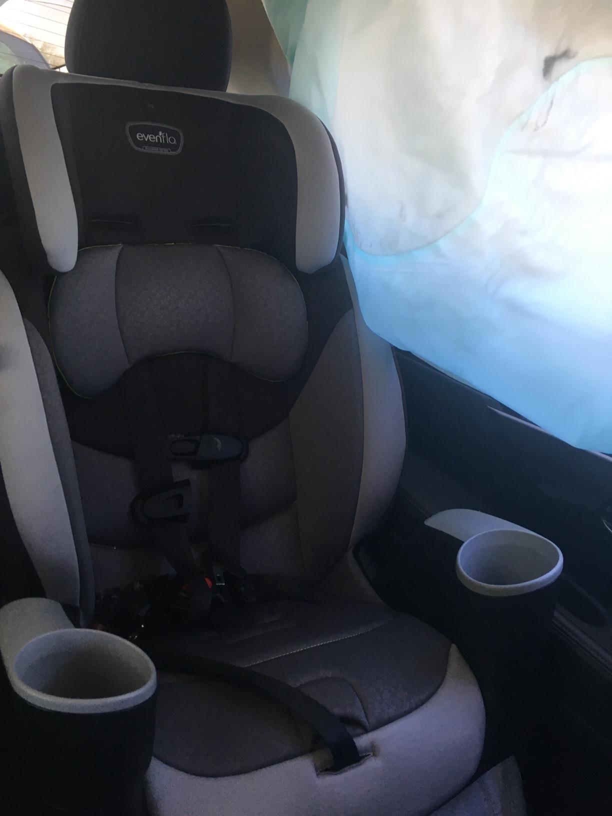 Evenflo High-Back Booster Car Seat with Harness, 22 to 110lbs, Maestro Sport, Granite Gray customer photo 2