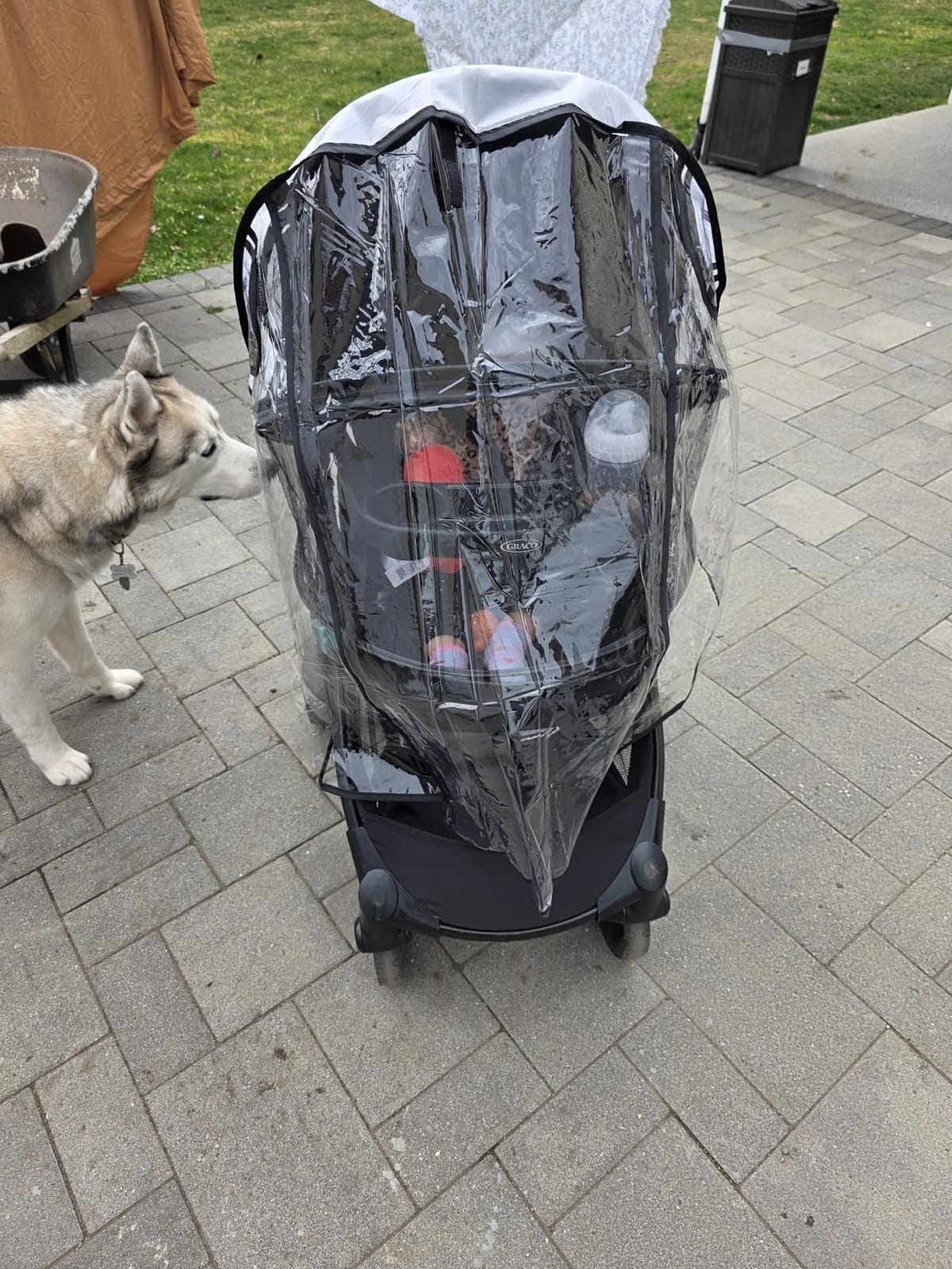 Clear Stroller Rain Cover, Universal Fit Baby Travel Weather Shields customer photo 2