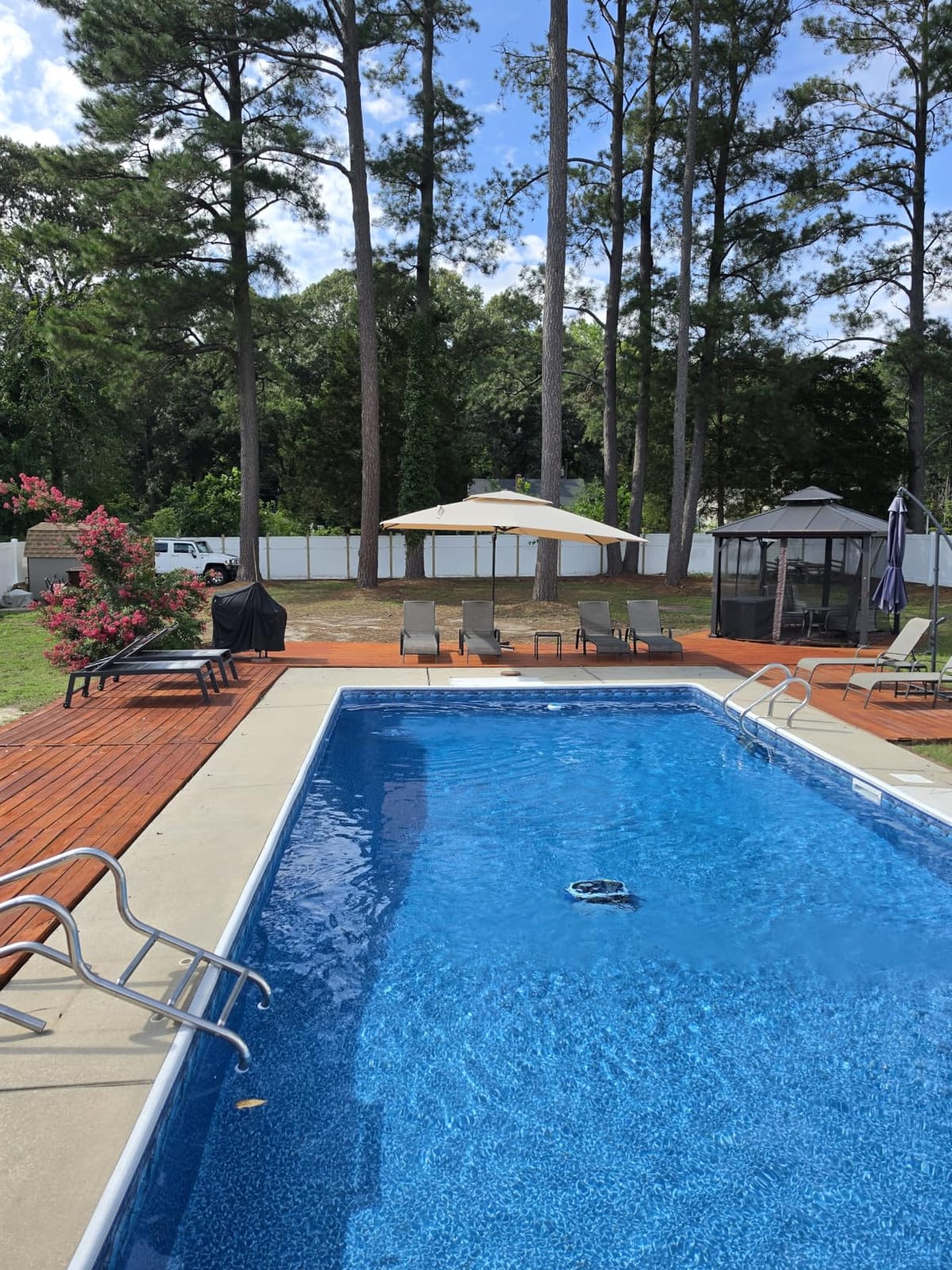 10x13FT Black Cantilever Outdoor Patio Umbrella with Base, Large Rectangular Offset Design, Double Top Heavy Duty Aluminum Frame & 360° Rotation for Pool Garden Deck Backyard customer photo 2