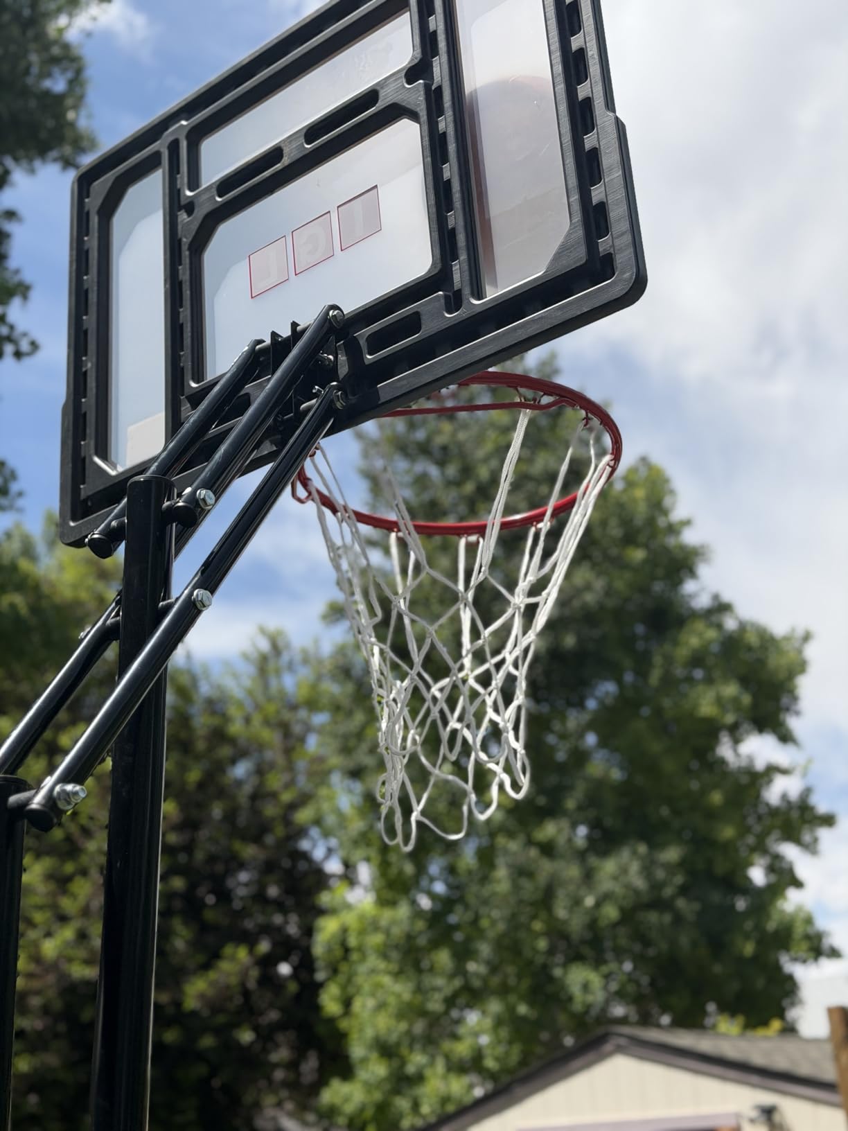 IGL Kids Basketball Hoop Outdoor | 4-8.5ft Adjustable Height | 33