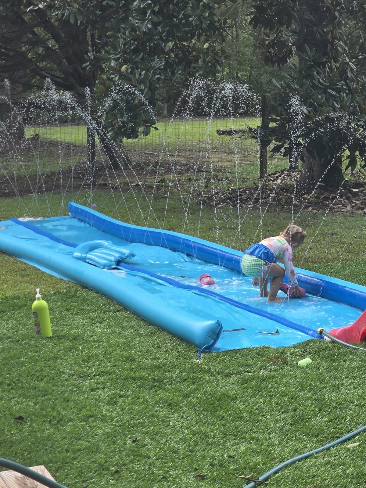 Slip and Water Slide for Kids and Adults Extra Long Water Slides for Backyard Build in Sprinkler with Two Bodyboards Heavy Duty Summer Outdoor Backyard Water Toys customer photo 2