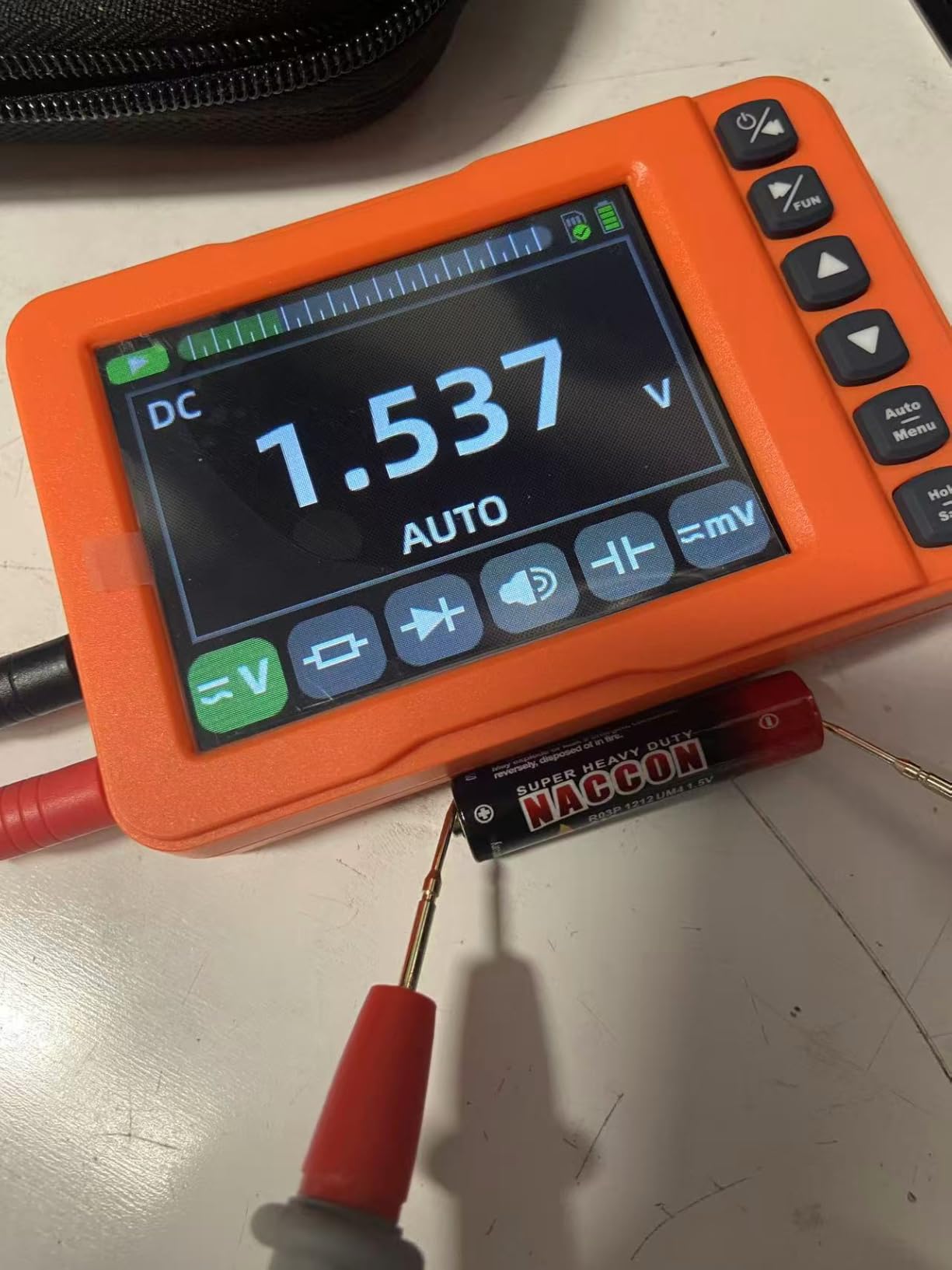 Handheld Oscilloscope 3 in 1, 15MHz 60MS/s Digital Oscilloscope Multimeter with DDS Signal Generator, Support Waveform Storage, AC/DC Voltage, Capacitor, Resistor, Diode Test for Automotive customer photo 2