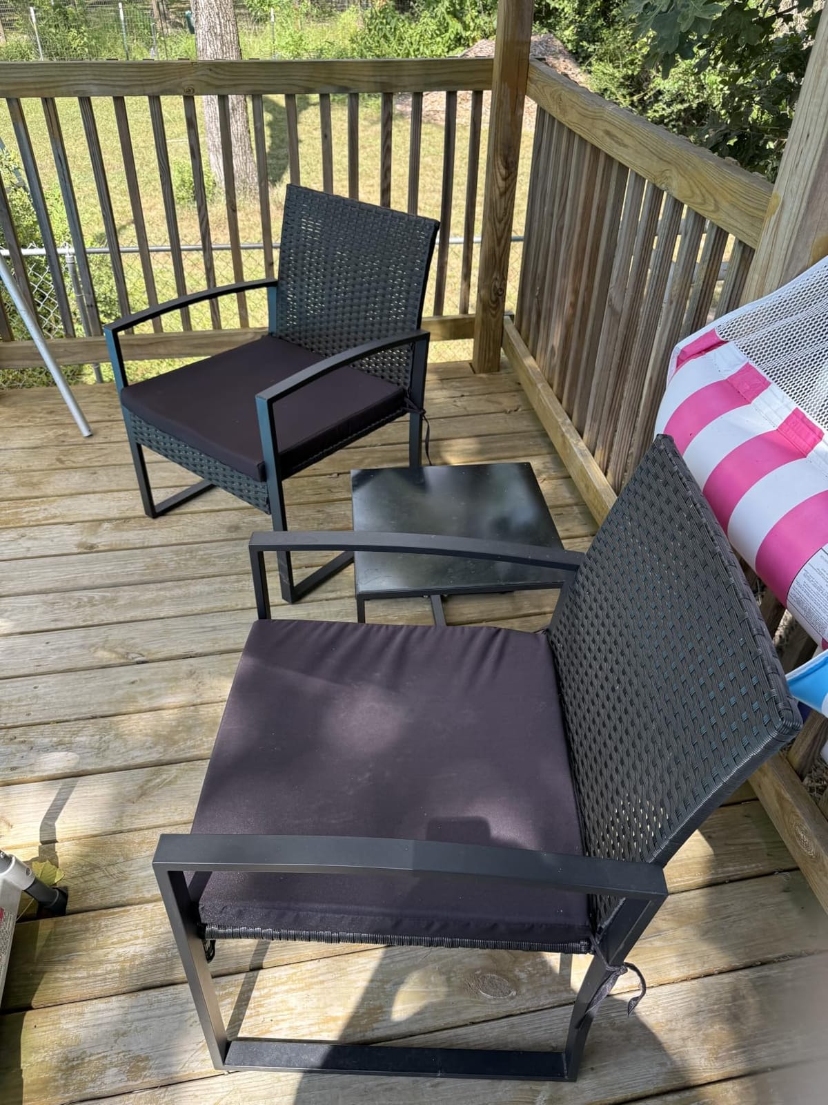 Murago Outdoor 3-Piece Wicker Bistro Set, Patio Conversation Set customer photo 2