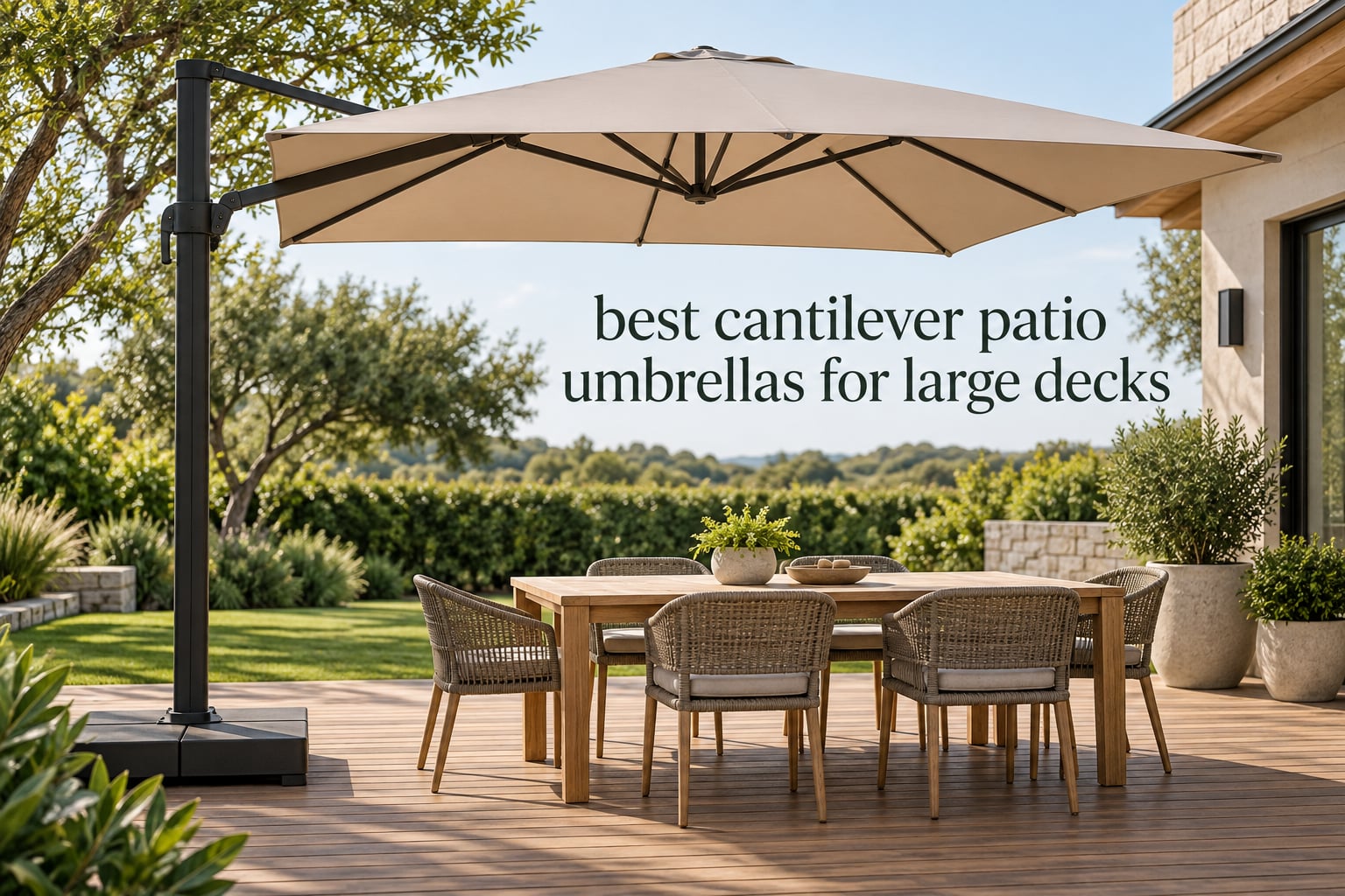 best cantilever patio umbrellas for large decks