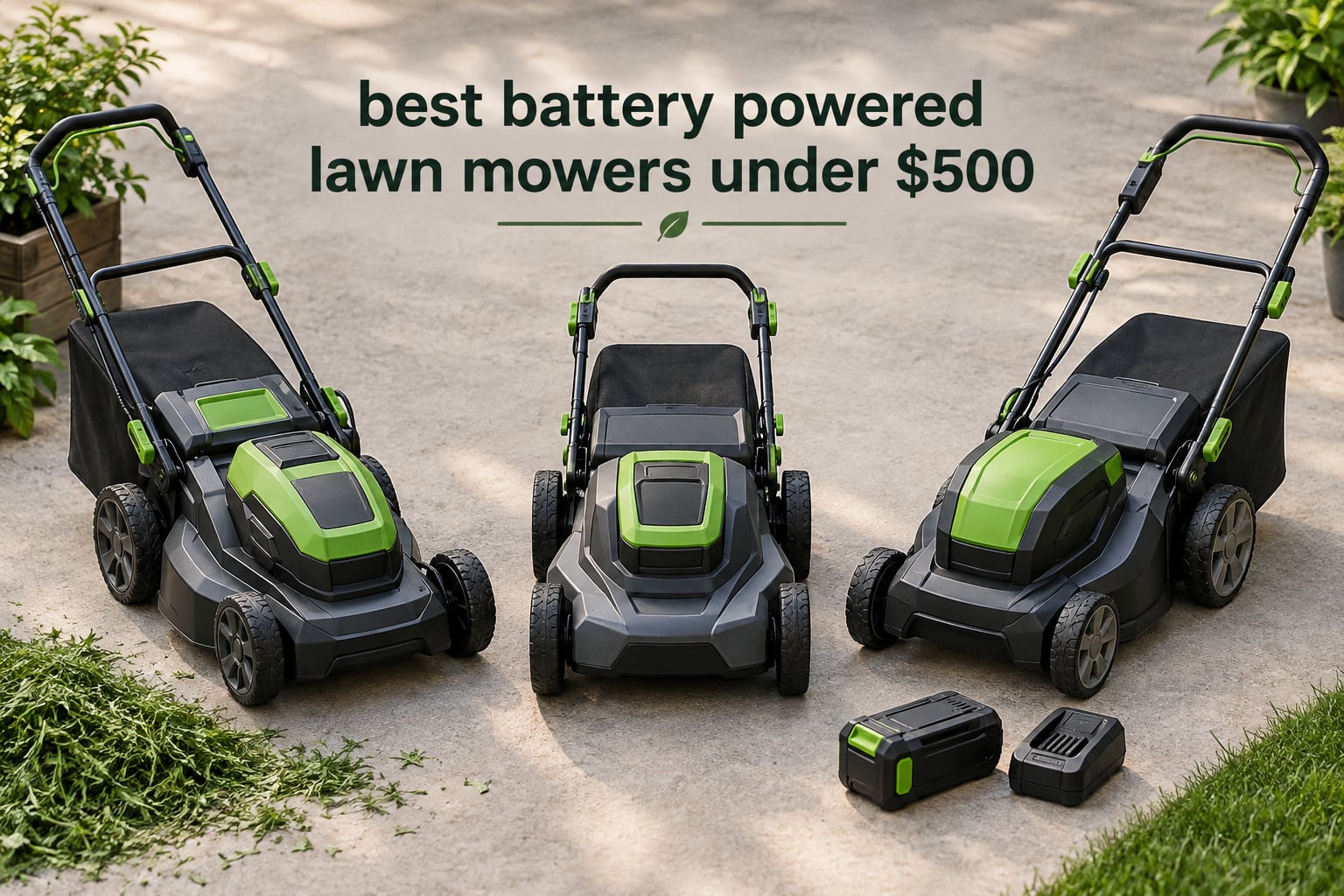 best battery powered lawn mowers under $500