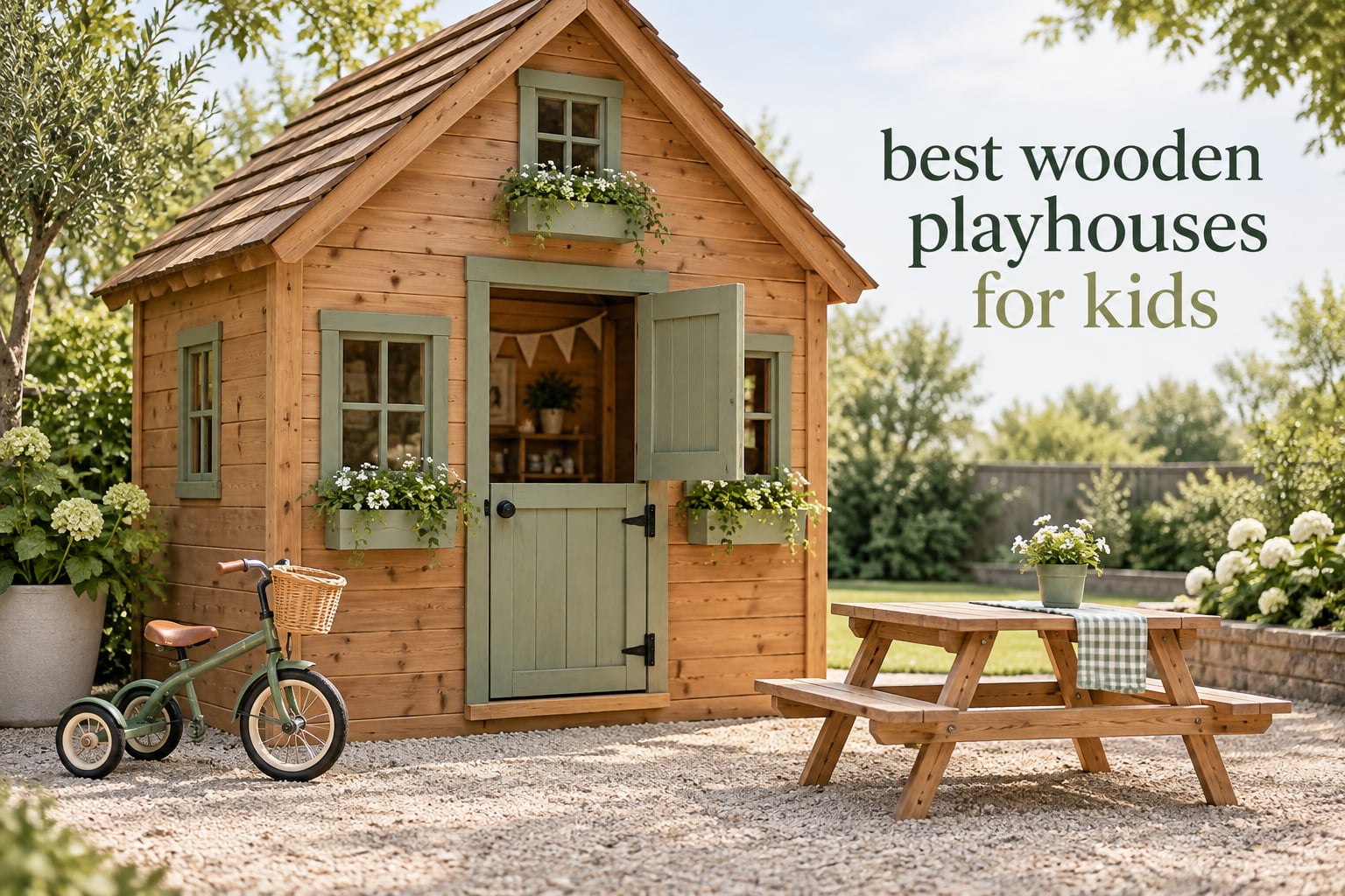 best wooden playhouses for kids