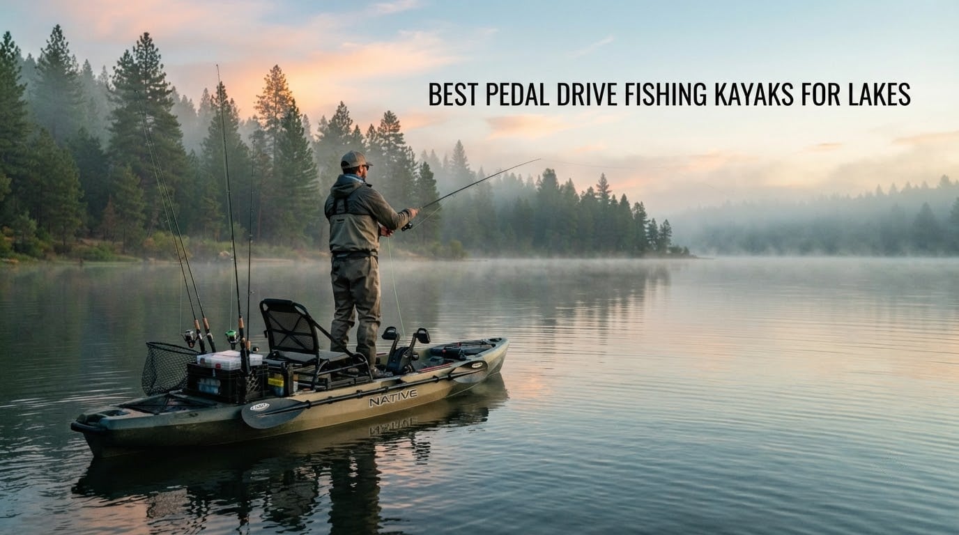 best pedal drive fishing kayaks for lakes