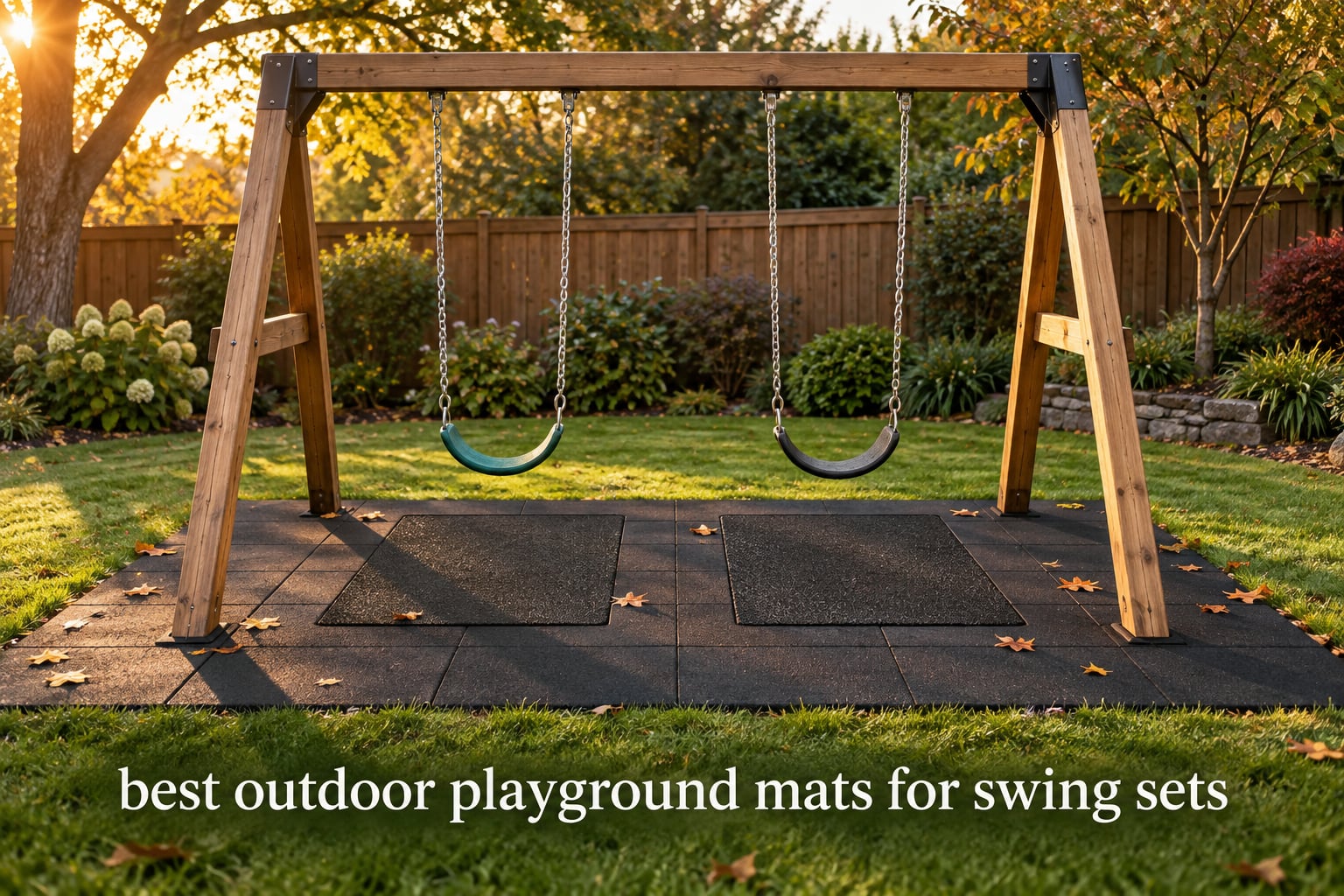 best outdoor playground mats for swing sets