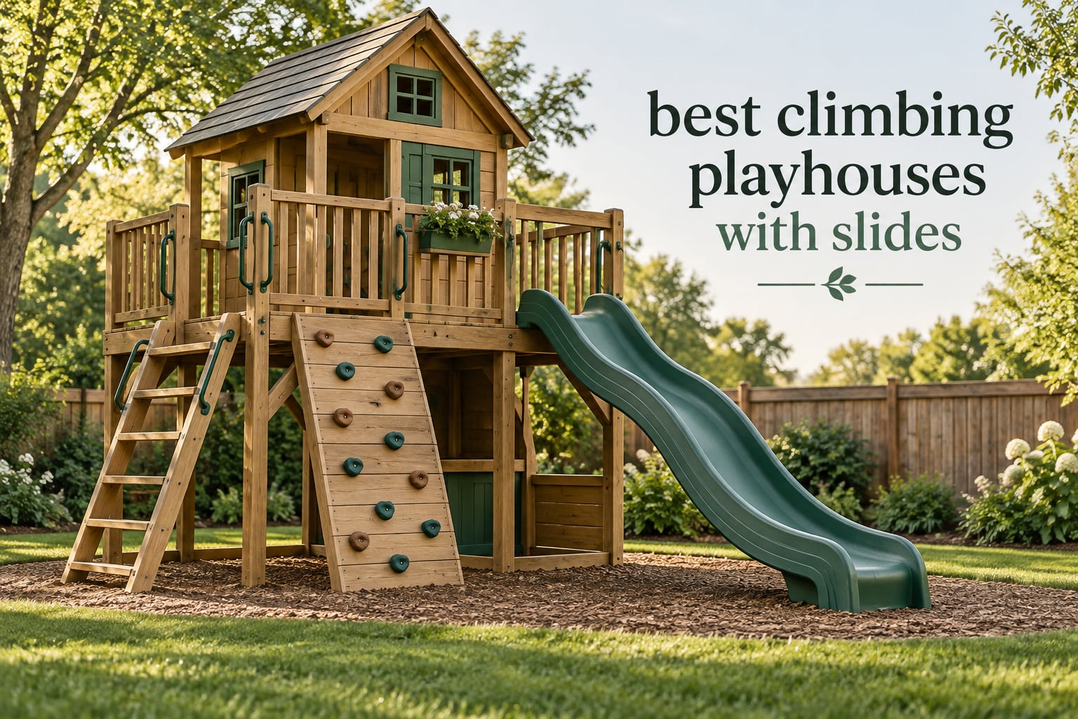 best climbing playhouses with slides