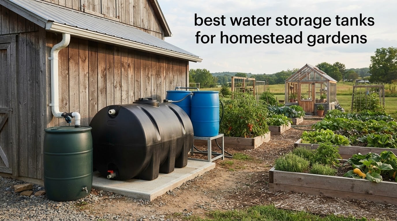 best water storage tanks for homestead gardens