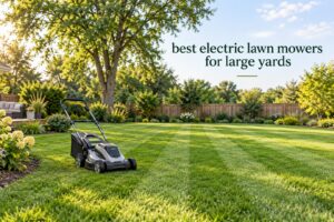 best electric lawn mowers for large yards