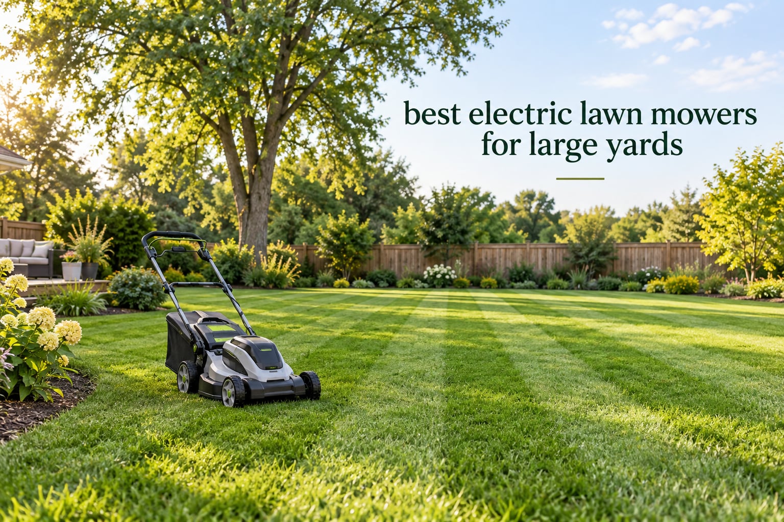 best electric lawn mowers for large yards